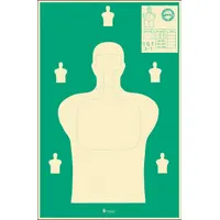 ACTION TARGET Shooting Range Targets: Paper, Silhouette Target, 35 in Ht, 23 in Wd, Green, 100 PK (MPN SQTA-1-100)