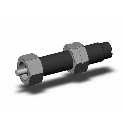 SMC Shock Absorber: RB1007S, M10 x 1 Thread Size, Metric, Basic Cushion/Stopper Nut - Pneumatic Actuator Shock Absorbers