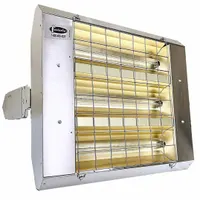 FOSTORIA Infrared Quartz Electric Heater: 4800 W Watt Output, 240V AC, 1/3 Phase, Hardwired, Silver (MPN H-30-223-THSS)