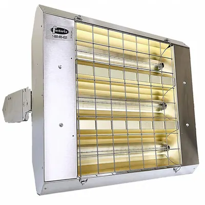 FOSTORIA Infrared Quartz Electric Heater: 4800 W Watt Output, 240V AC, 1/3 Phase - Indoor/Outdoor Suspended Infrared Radiant Electric Ceiling Heaters