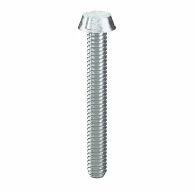 TAMPER-PRUF SCREW Tamper Resistant Screw: 1/4"-20 Thread Size, 2 in Lg, Steel, Zinc-Plated - Round Head Conical Tamper-Resistant Machine Screws
