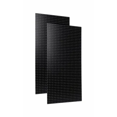 TRITON PRODUCTS Pegboard Panel: Round, 1/4 in Peg Hole Size, 48 in x 24 in x 1/4 in, Black - Round-Hole Pegboard Panels