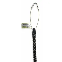 Cable Support Grip: 3.50 in to 3.99 in, 4,900 lb Breaking Strength, 27 in Mesh Lg, Single Eye (MPN 2201024). Key specifications — Cable Diameter Range: 3.50 in to 3.99 in; Eye Style: Single; Material: Tin Coated Bronze.