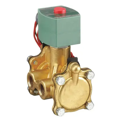 REDHAT Solenoid Valve: 3-Way, Normally Open, 3/8 in Pipe Size, 110V AC/120V AC - 3-Way/2-Position, Normally Open Solenoid Valves