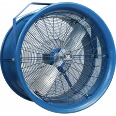 This non-oscillating fan head features a 30-inch blade diameter driven by a 1 hp, single-speed motor operating on 277V AC single-phase power. Designed for high-velocity airflow in fixed-position applications such as spot cooling, ventilation, and air circulation in industrial and commercial spaces.