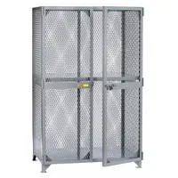 LITTLE GIANT Bulk Storage Locker: 61 in x 39 in x 78 in, 1 Fixed Shelf, Legs, Gray, Gray, Shelves (MPN SL1-3660)