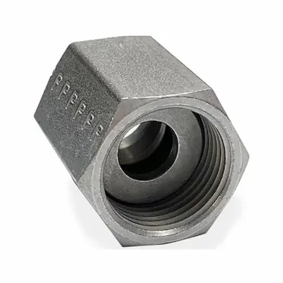 PARKER Compression Fitting Nut: 1/4 in OD Size, 9/16"-18 Thread Size - O-Ring Face Seal Steel Compression Fittings