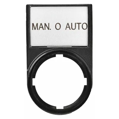EATON Legend Plate: 22 mm Panel Mounting Size, Rectangular - Push-Button Rings & Plates