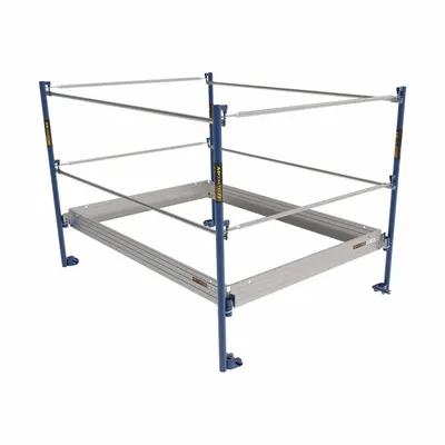 METALTECH Scaffold Tower Guardrail System: Guardrail, Steel - Guardrail & Toe Board Kits