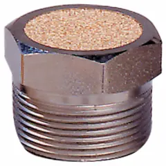 Steel pneumatic breather vent with 1-1/4 in NPT connection. Features 40 micron filtration and 150 psi maximum operating pressure. Used on pneumatic equipment to filter incoming air and relieve internal pressure, preventing contaminants from entering reservoirs, cylinders, or valves.
