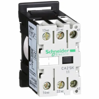 SCHNEIDER Control Relay: DIN-Rail Relay Mounting, 24V AC Coil Volt, 1NO/1NC - DIN Rail-Mounted Relays