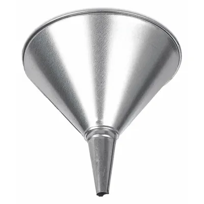 FUNNEL KING Spout Funnel: Steel, 64 fl oz Fluid Capacity, 8 3/8 in Overall Dia, 7 3/4 in Overall Ht - Spout Funnels