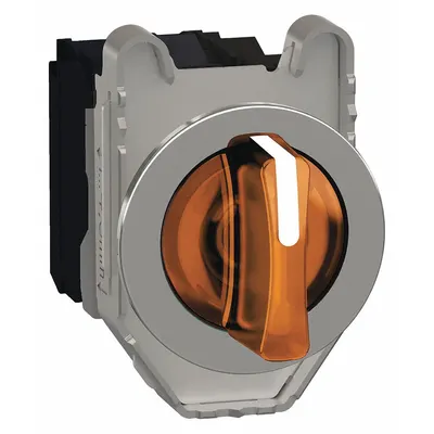 SCHNEIDER Selector Switch: 30 mm Panel Mounting Size, 3 Positions, Short Lever, 1NO/1NC - Illuminated Selector Switches