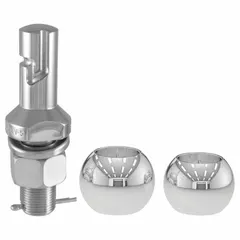 Steel hitch ball with chrome finish. Dual ball diameters of 2 in and 1 7/8 in accommodate standard trailer couplers. Gross vehicle weight capacity of 3,500 lb to 6,000 lb. Used for towing trailers, boats, or equipment.