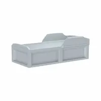 This CORTECH Solstice Safeguard Bed is a no-storage bed frame made of gray polyethylene. It measures 80 inches in overall length, 36 inches in width, and 27 inches in height. Designed for institutional use, it provides a durable and low-maintenance sleeping surface suitable for settings such as healthcare facilities, correctional centers, and behavioral health environments