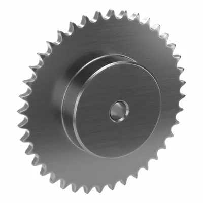 TSUBAKI Single Strand Sprocket: One-Sided Hub, For Single Strands, 40, 40 Teeth - Size 40 Plain-Bore Roller Chain Sprockets