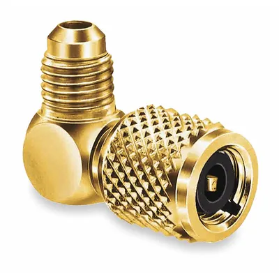 JB INDUSTRIES Quick Coupler: 3 in Lg, 90° Angle, Input 1/4 in Female SAE Right-Hand - Manifold Hose Adapters, Couplers & Unions