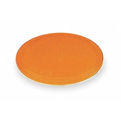 GROTE Reflector: Round, Amber, 3 in Overall Lg - Stick On Reflectors