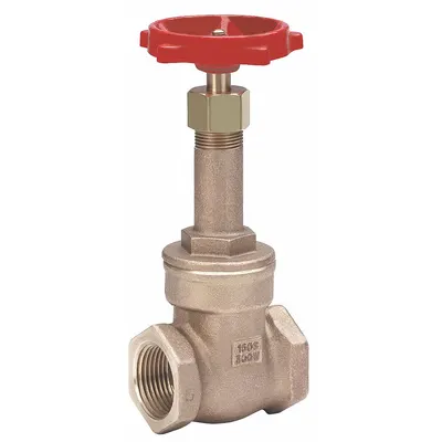 MILWAUKEE VALVE Gate Valve: 1/2 in, Bronze, Rising, FNPT x FNPT, 200 psi Max. Pressure (CWP) - Rising Stem Bronze General Purpose Gate Valves
