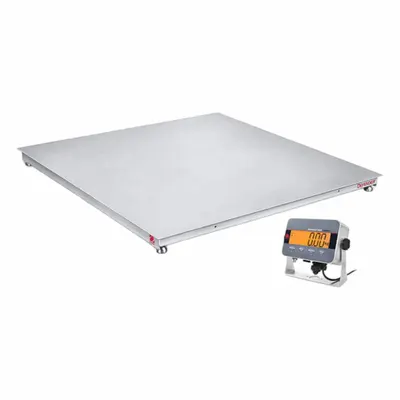 OHAUS Floor Scale: 2,500 lb Wt Capacity - Imperial, 0.5 lb/0.2 kg Readability - Floor Scales