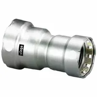 VIEGA MEGAPRESS Crimp Fitting: 1 1/4 in Pipe x 1 in Pipe Size, Press-fit x Press-fit, FKM (MPN 95820)