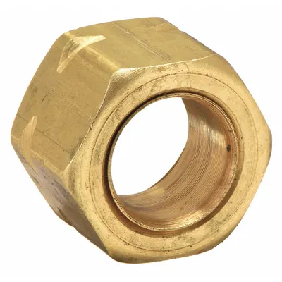PARKER Self-Aligning Brass Compression Fitting, 5/16 in OD, 50 PK, 61CA-5 - Self-Aligning Brass Compression Fittings