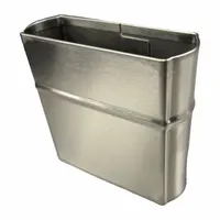 HADRIAN Pilaster Shoe: Stainless Steel, Brushed, 4 in Overall Ht, 5 in Overall Wd (MPN 550005-900)