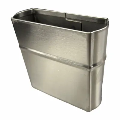 HADRIAN Pilaster Shoe: Stainless Steel, Brushed, 4 in Overall Ht - Pilaster Shoes & Parts for Bathroom Partitions