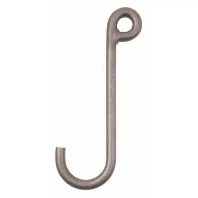 PEERLESS J-Hook: 850 lb Working Load Limit, 80 Hook Grade, Alloy Steel - Low-Profile J-Hooks for Lifting