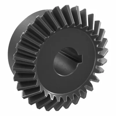 KHK GEARS Bore Miter Gear: For 90° Shaft Angle, Module m 2.5, 30 Teeth - Straight Teeth Metric Miter Gears