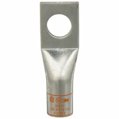 3M Compression Lugs: 1/2 in Stud Size, 3/0 AWG For Wire Sizes, Stranded Wire Type - One-Hole Compression Lugs