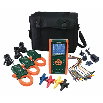 EXTECH Power Analyzer/Datalogger: For Three Phase, CAT III 600V, No Certification Included - Power Analyzers