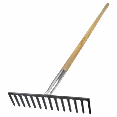 KRAFT TOOL Road Rake: Pull/Push, Straight, Steel, Steel - Asphalt Squeegees & Rakes