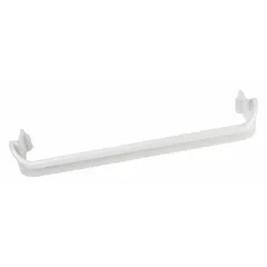 Shelf retainer bar for use in refrigerators and freezers. Secures shelves in position to prevent shifting. Compatible with select Electrolux refrigeration units.
