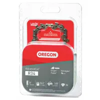 OREGON Chainsaw Chain: 8 in Compatible Bar Lg, 3/8 in, 0.04 in Gauge, 34 Links, 5/32 in File Size (MPN R34)