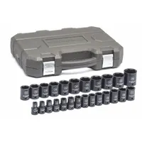 GEARWRENCH Socket Set: 3/8 in Drive Size, 8 mm to 36 mm Socket Size Range, Manganese Phosphate, SAE (MPN 84933N)