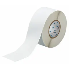 Continuous label stock with a tamper-indicating checkerboard footprint pattern. Measures 3 in x 300 ft and is compatible with the BBP81 printer series. Provides visual evidence of tampering for securing assets and maintaining compliance in industrial environments.