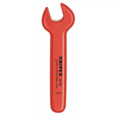 KNIPEX Open End Wrench: Alloy Steel, Chrome, 3/4 in Head Size, 7 1/2 in Overall Lg - SAE, Single End, Open End Wrenches