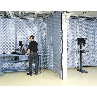 SINGER SAFETY Track-Mounted Hanging Acoustic Curtain - Track-Mounted Hanging Acoustic Curtains