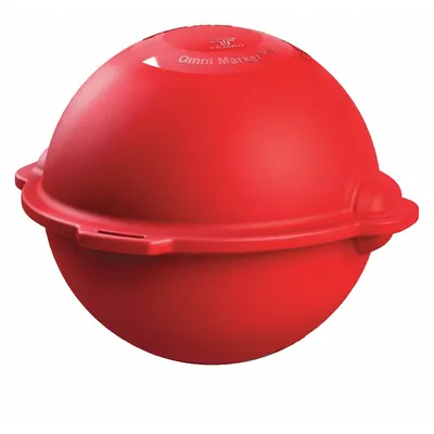 TEMPO COMMUNICATIONS OM-09 Utility Marker Ball, Red, Polyethylene - Utility Marker Balls