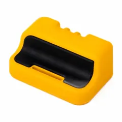 Signal sensor accessory for concrete vibrators. Detects and communicates operational signals to help monitor vibration activity and improve workflow coordination on construction job sites.