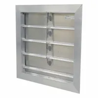Manual Damper: For 18 in Fan, For 18 in Nominal Duct Dia, 4, 18 in H, 18 in W, 2 1/4 in D, Aluminum (MPN SR3218X18)