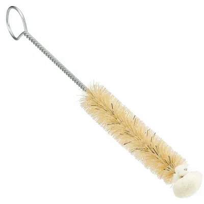 TANIS Test Tube Brush: 6 1/4 in Overall Lg, Nylon, Natural, 3 1/4 in Brush Head Lg - Lab Brushes