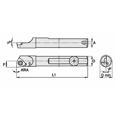 WIDIA Indexable Boring Bar: SSBIW62573R (MPN 2823167) - Indexable Boring Bars