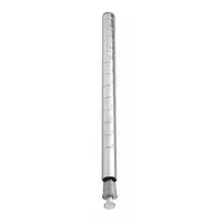QUANTUM STORAGE SYSTEMS Shelving Post: 63 in x 1 in, Steel, Split Sleeve, Silver, 2 Posts (MPN P63S-2)