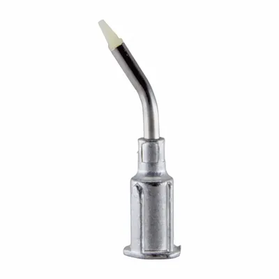 EXCELTA Vacuum Tip: Bent, 0.02 in Tip Size, 30° Tip Angle, Acetal, 1 in Overall Ht - Precision Vacuum Pads & Tips