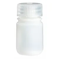 NALGENE Sampling Bottle: HDPE, 30 mL, 1 fl oz, Closure Included, Natural, 28-415, Polypropylene (MPN PLA-03167)