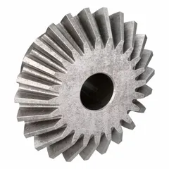 Steel miter gear with 24 straight teeth, 20° pressure angle, and 3/4 in bore. Designed for right-angle power transmission between intersecting shafts in inch-system industrial machinery such as conveyors, packaging equipment, and machine tools.