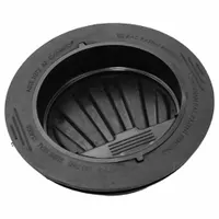 RECTORSEAL Trap Seal: 4 3/8 in Overall Dia, 11 1/2 in Overall Wd, 1 1/4 in Overall Ht, Black, Slip (MPN 97044)