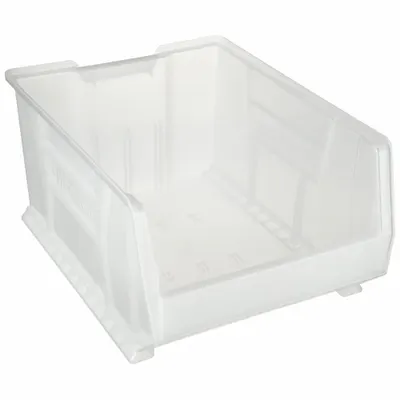 AKRO-MILS Clearview Hopper Bin, 18 1/4 in x 12 in, Clear, Stacking Capable - Clearview Hopper Bins
